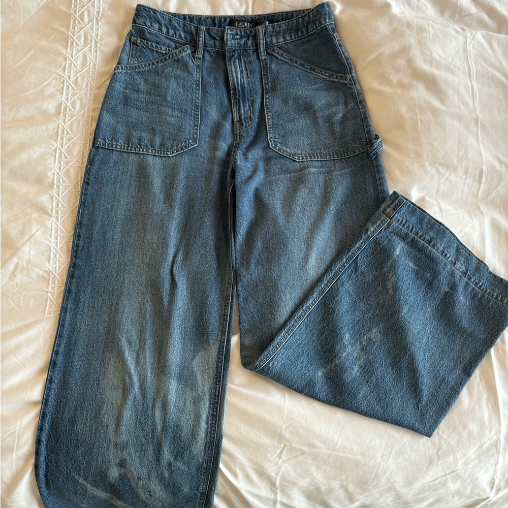 Ralph Lauren bleach-out wide leg jeans